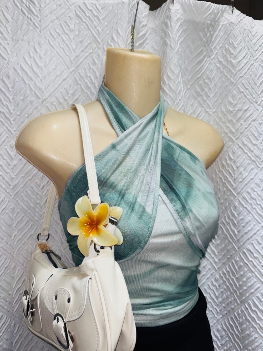 Criss Cross Top Turquoise/Aqua for Clubbing